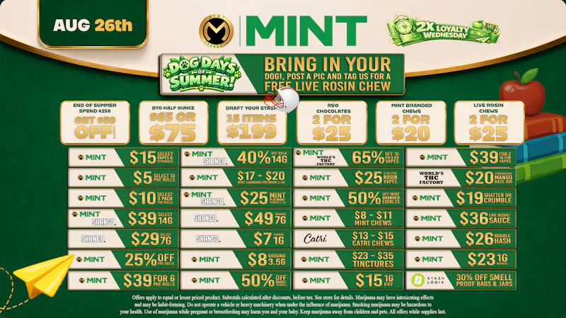 Cannabist Jacksonville 08.26.26 Specials!