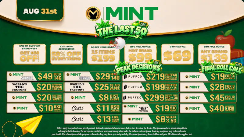 Cannabist Longwood 08.31.2026 Specials!