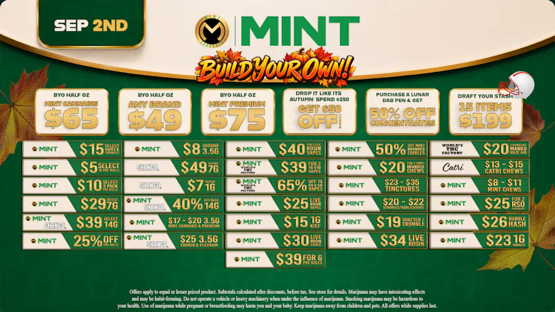 Cannabist Miami Pinelake 09.02.26 Specials!