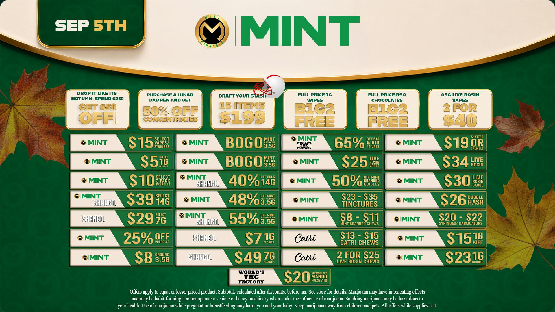 Cannabist Longwood 09.05.2026 Specials