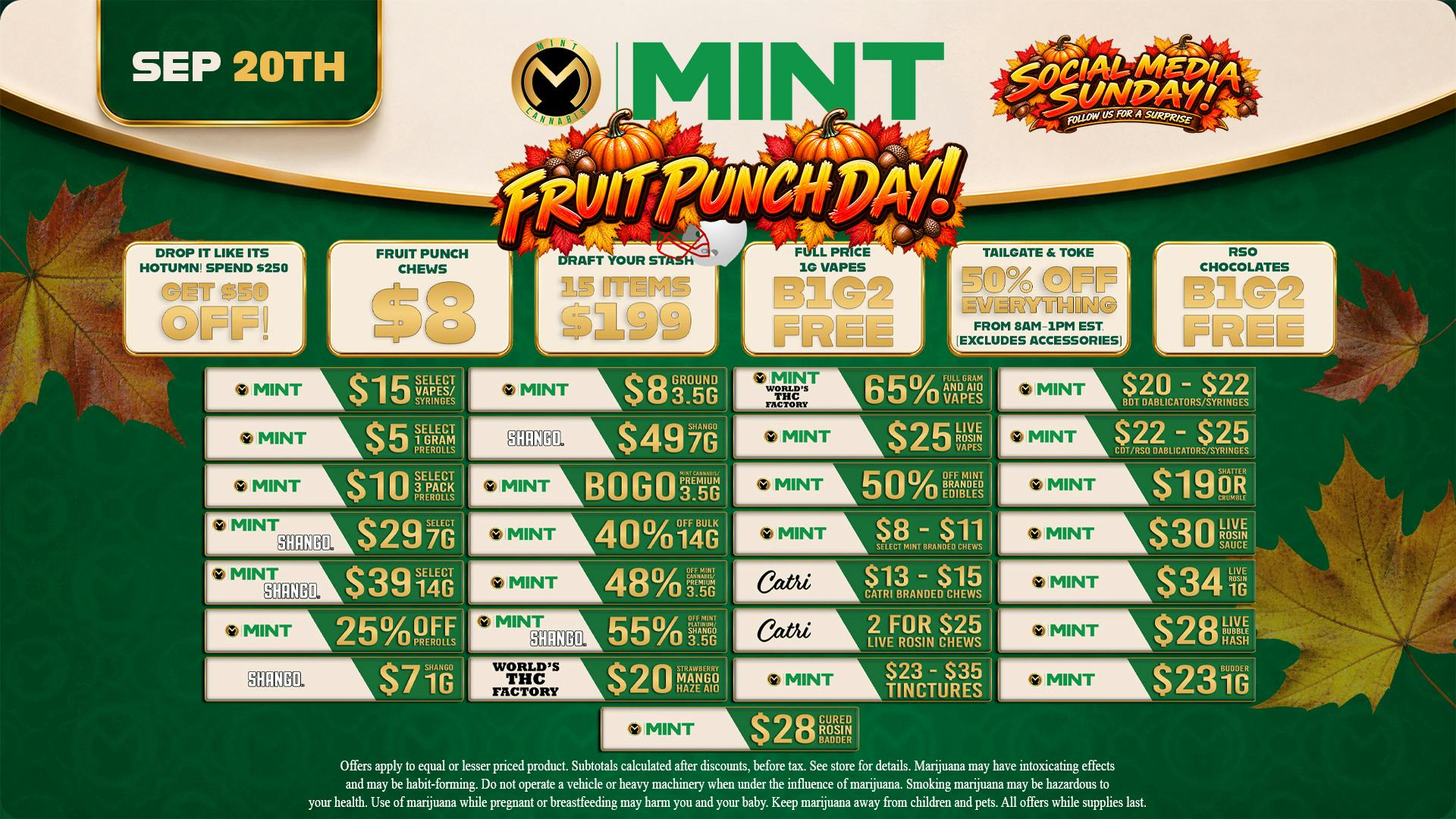 Cannabist Longwood Mint Cannabis Deals 09.20.26