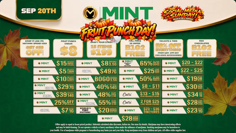 Cannabist Bradenton Mint Cannabis Deals 09.20.26