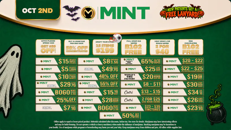 Mint Cannabis - Longwood 10.02.26 Specials