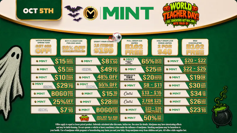 Mint Cannabis - Miami Pinelake 10.05.2026 Specials