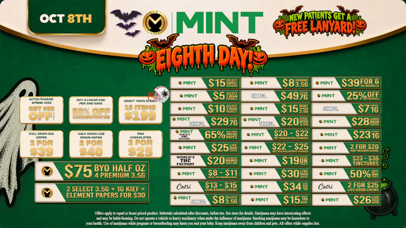Mint Cannabis - Brandon 10.08.2026 Specials