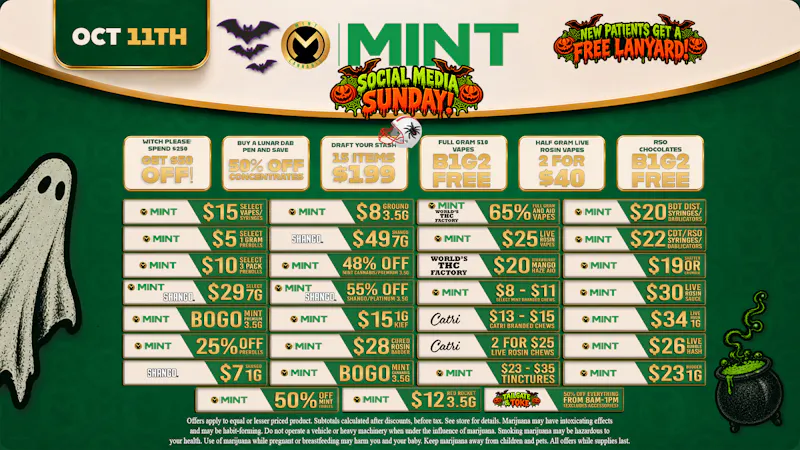 Mint Cannabis - Miami Pinelake 10.11.2026 specials