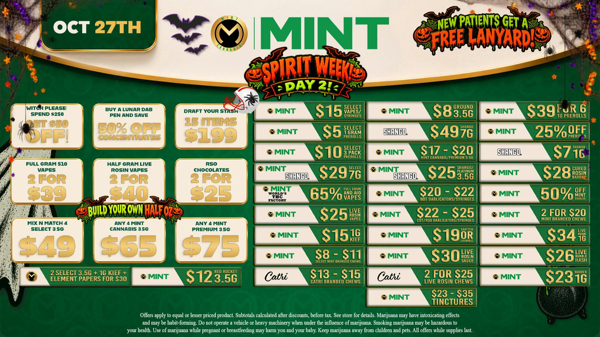Mint Cannabis - Delray Beach 10.27.26 Specials