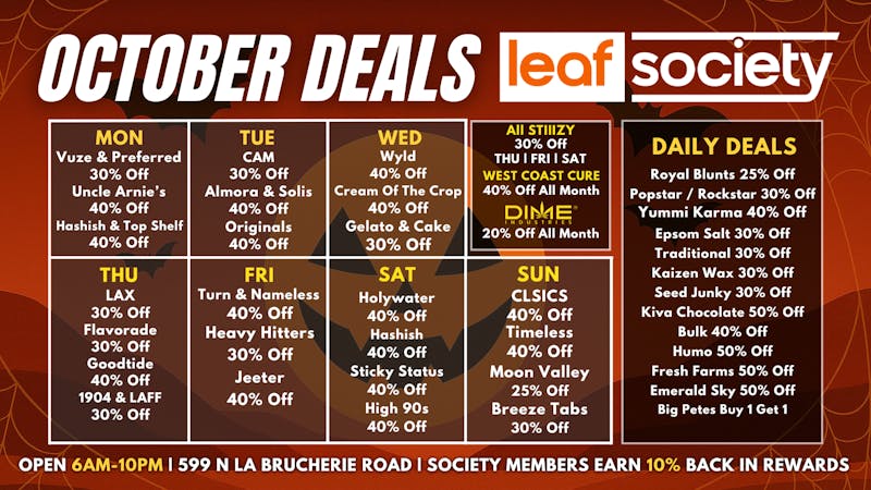 Leaf Society October Deals – Spooky Savings + 10% Back