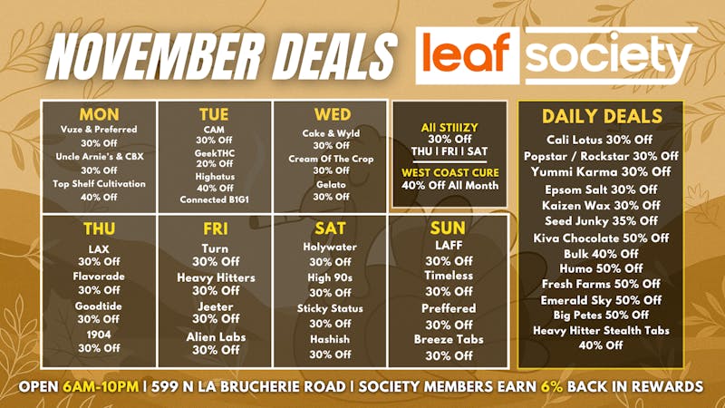 Leaf Society November Deals – Fall Into Fresh Drops + 6% Back