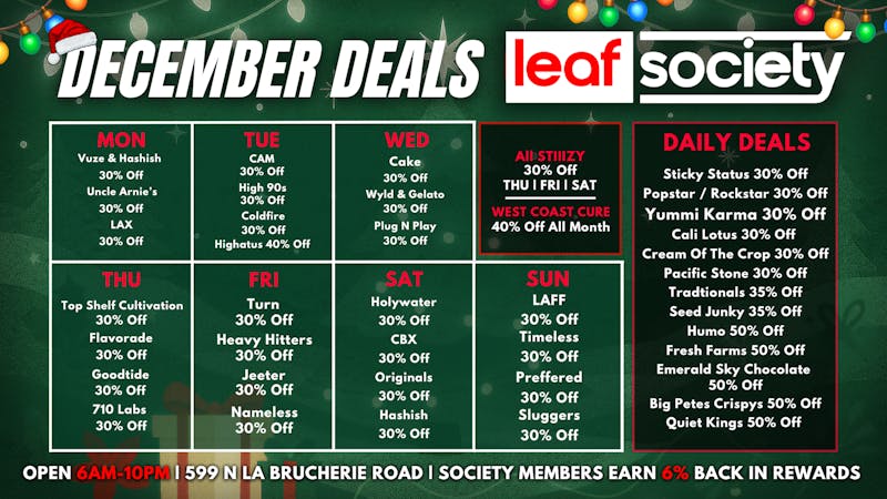Leaf Society December Deals – Holiday Heat + 6% Back Rewards