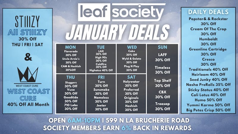 Leaf Society January Deals New Year Heat + 6% Back