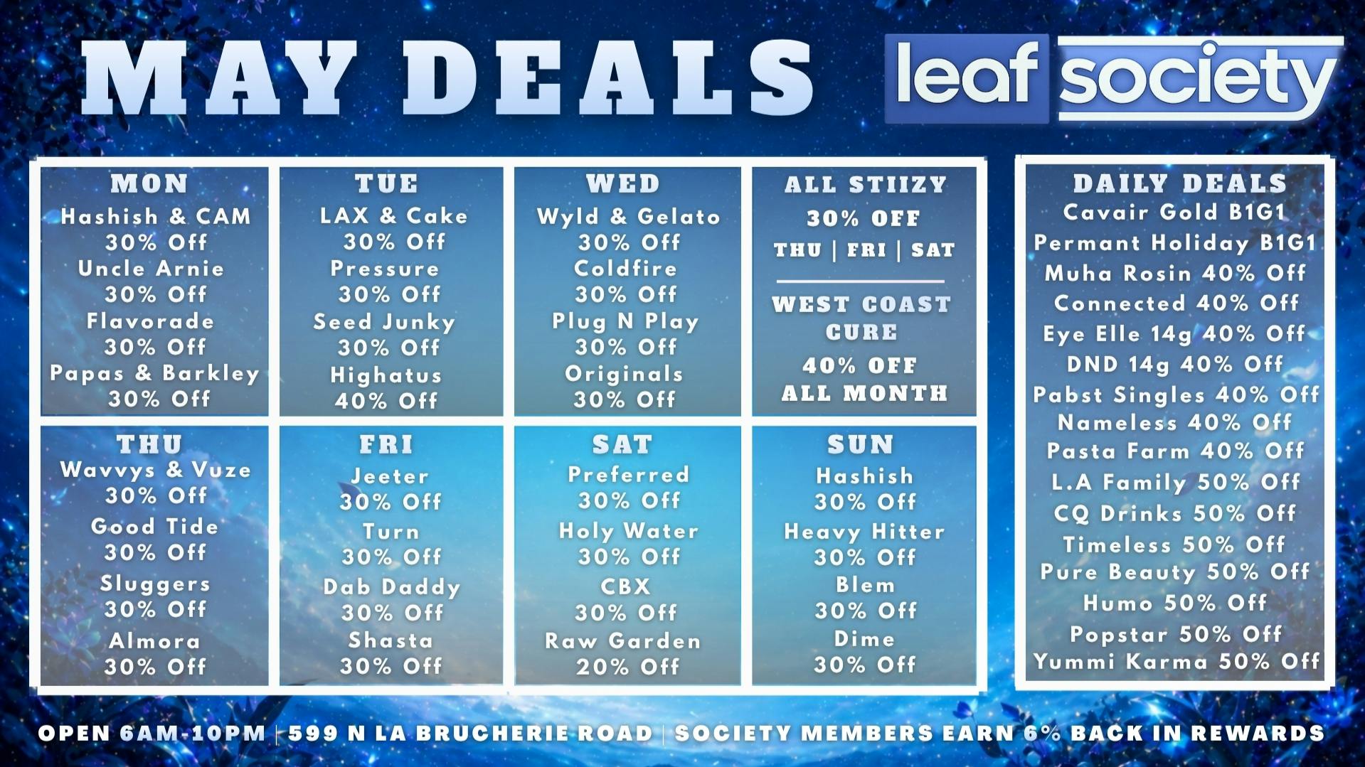 Leaf Society May Deals – Daily Specials + 6% Back All Month