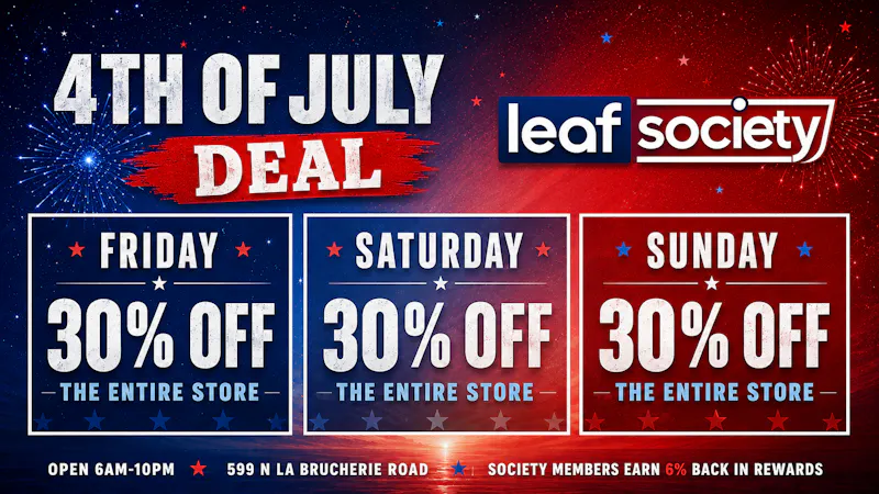 Leaf Society 4th of July Weekend – 30% Off Storewide + 6% Back