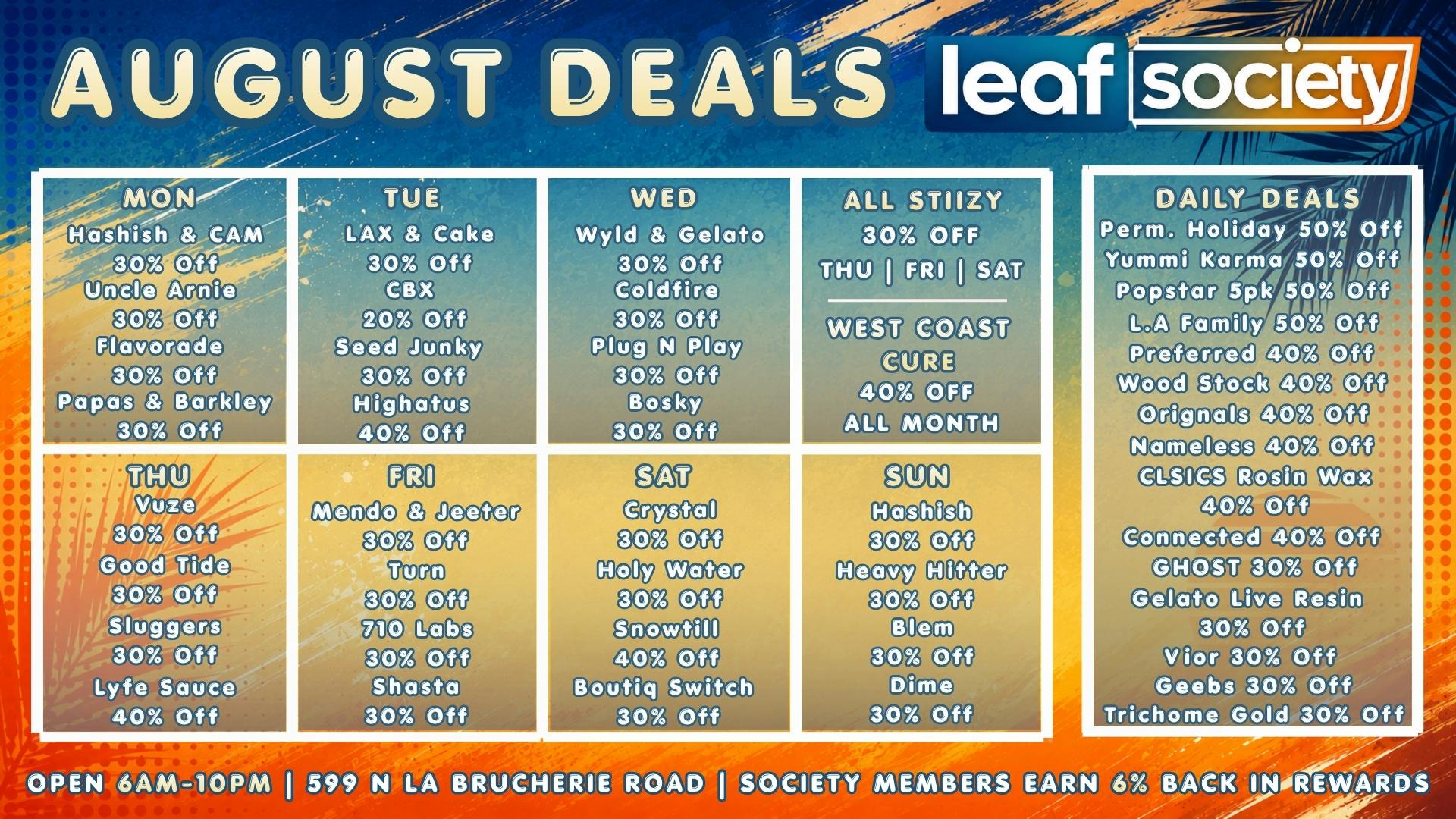 Leaf Society August Summer Savings Continue + 6% Back