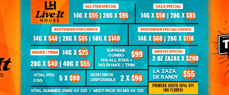 Live It House 💥28g x $85 / 28g x $95 / 28g x $110💥