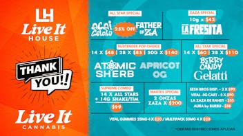 Live It House 🍓10g x $43 / 28g x $85 / 28g x $95 / 28g x $110💥