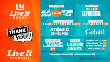 Live It House 🍓10g x $43 / 28g x $85 / 28g x $95 / 28g x $110💥