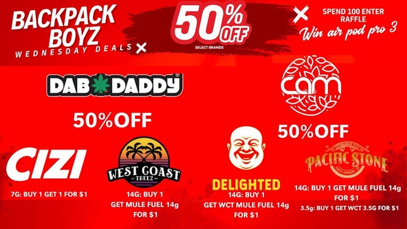 Backpack Boyz San Bernardino Sale: Green Wednesday! 🎉