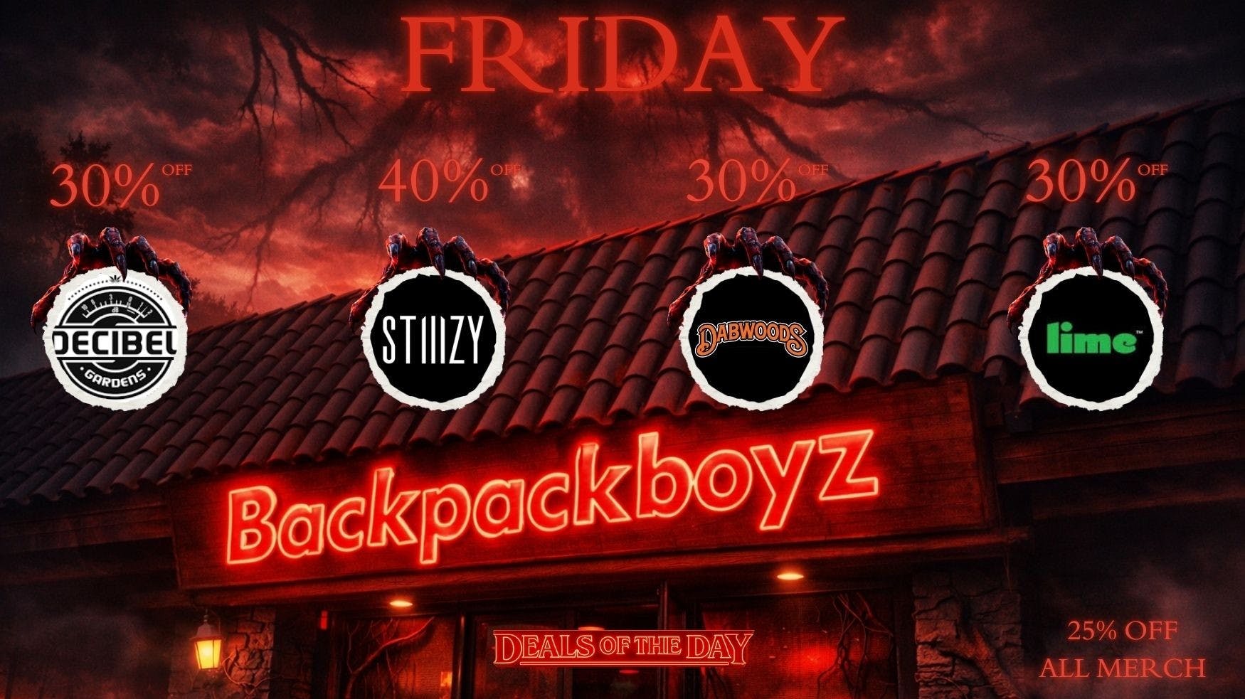 Backpack Boyz San Bernardino DECIBEL, DABWOODS & LIME– 30% OFF Fridays 🎧💨