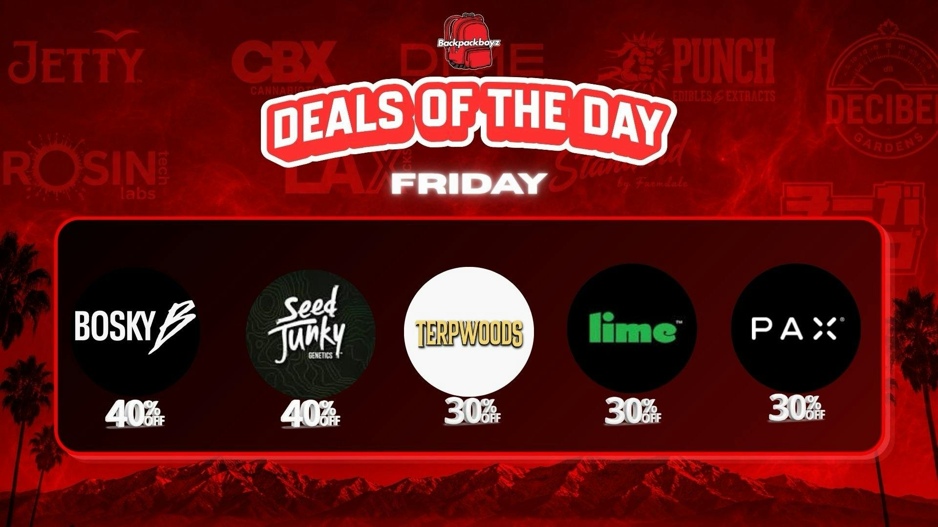Backpack Boyz San Bernardino 40% BOSKY & SEED JUNKY, 30% LIME, PAX & TERPWOODS