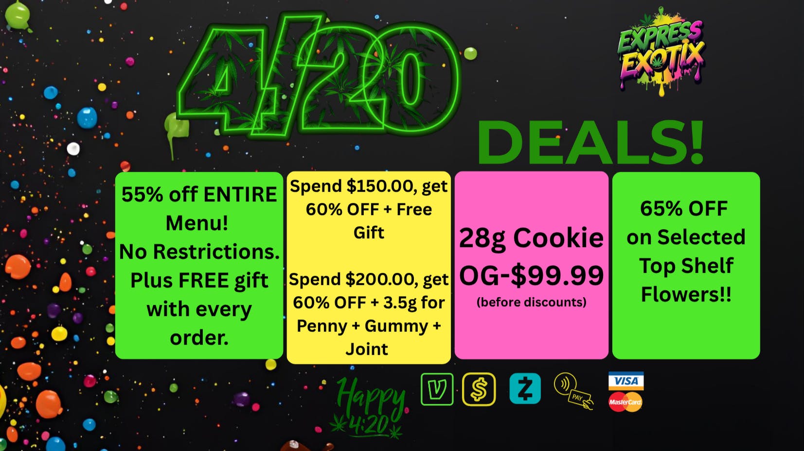 Express Exotix 🔥420 SPECIALS-UP TO 65% OFF EVERY ORDER + GIFTS🔥