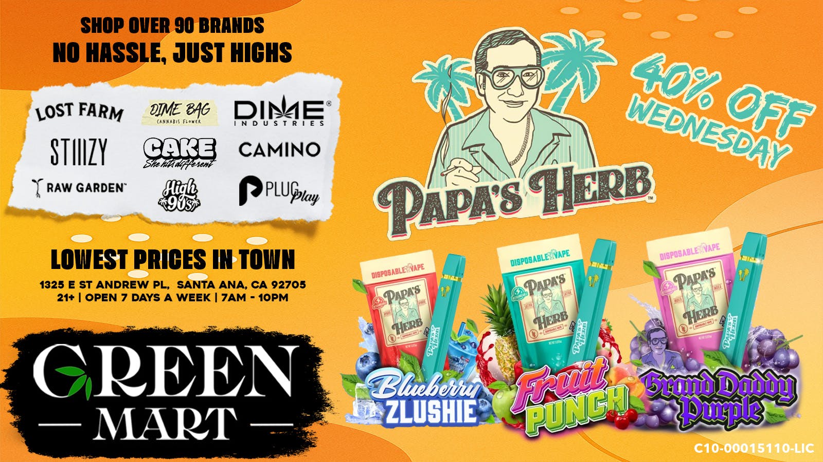 Green Mart Papa’s Herb Wednesday – 40% Off All Day!