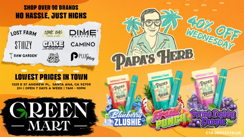 Green Mart Papa’s Herb Wednesday – 40% Off All Day!