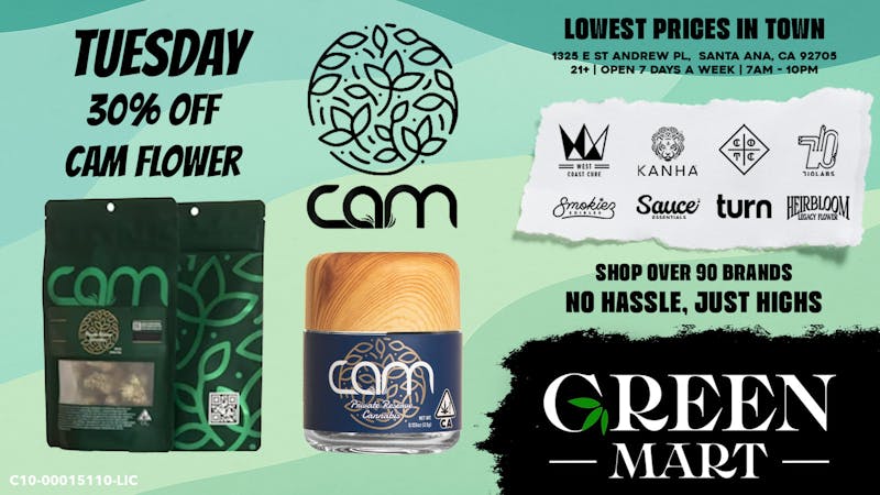 Green Mart 30% OFF ALL CAM FLOWER
