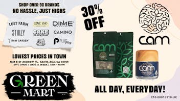 Green Mart 30% Off CAM – Every Day!