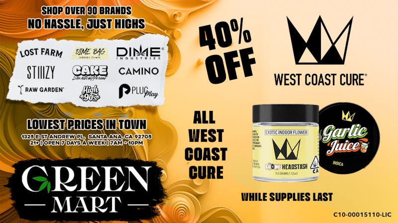 Green Mart 🔥 40% Off West Coast Cure 🔥