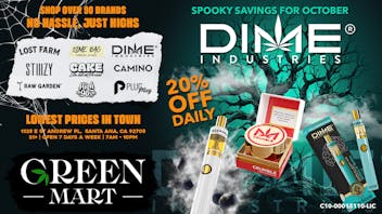 Green Mart 🎃 Spooky Savings October – Dime Industries 20%