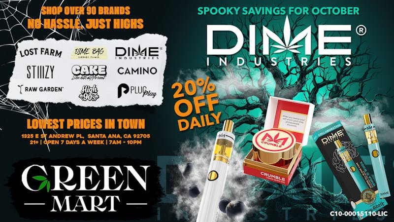 Green Mart 🎃 Spooky Savings October – Dime Industries 20%