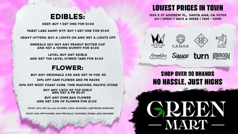 Green Mart 🍬 Edible & Flower Deals at Green Mart! 🍃