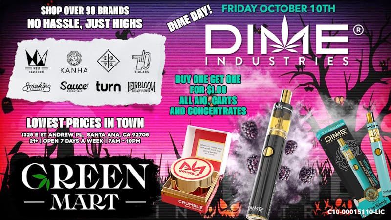 Green Mart 🔥 DIME DAY at Green Mart – Buy One Get One for $1