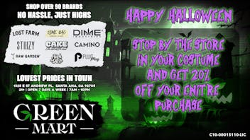Green Mart 🕸️ Costume Party – 20% Off When You Dress Up! 👻