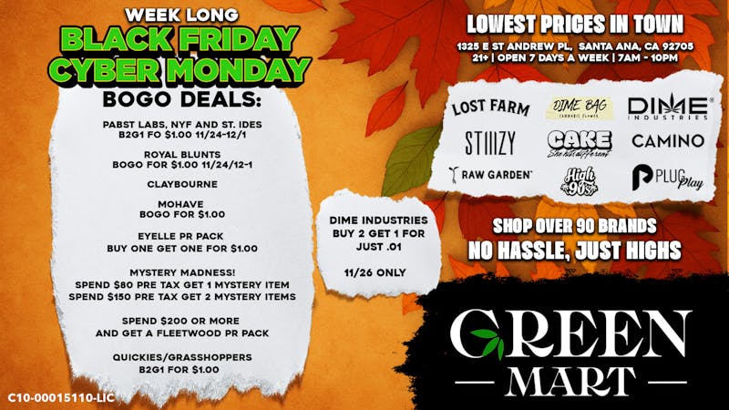 Green Mart 🛍️ Black Friday / Cyber Monday Super BOGO Event!