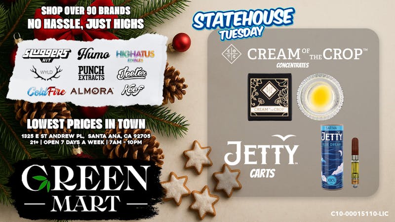 Green Mart Tuesday Fire: Concentrates & Carts