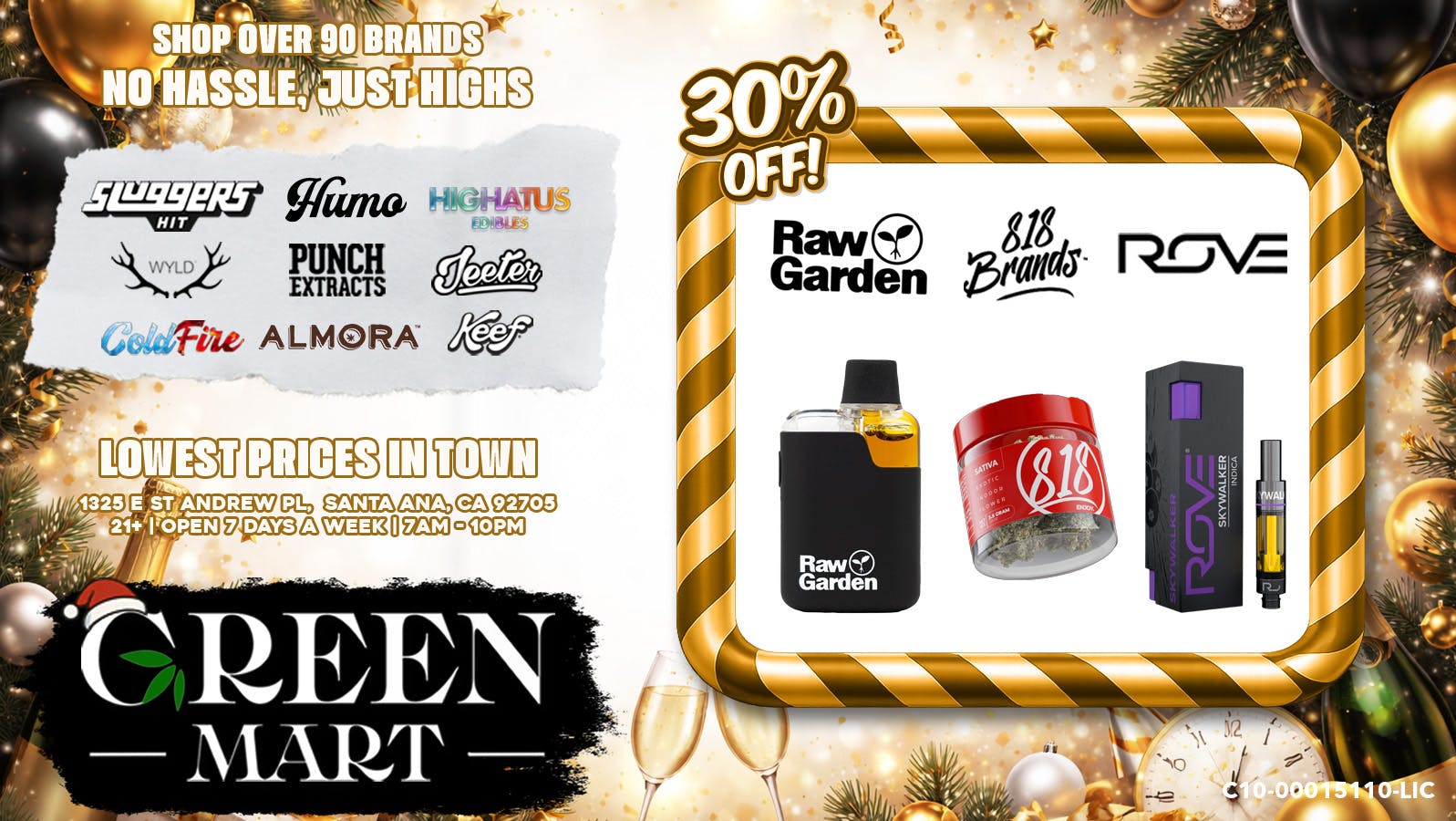 Green Mart Save 30% on Rove, 818 Brands and Raw Garden