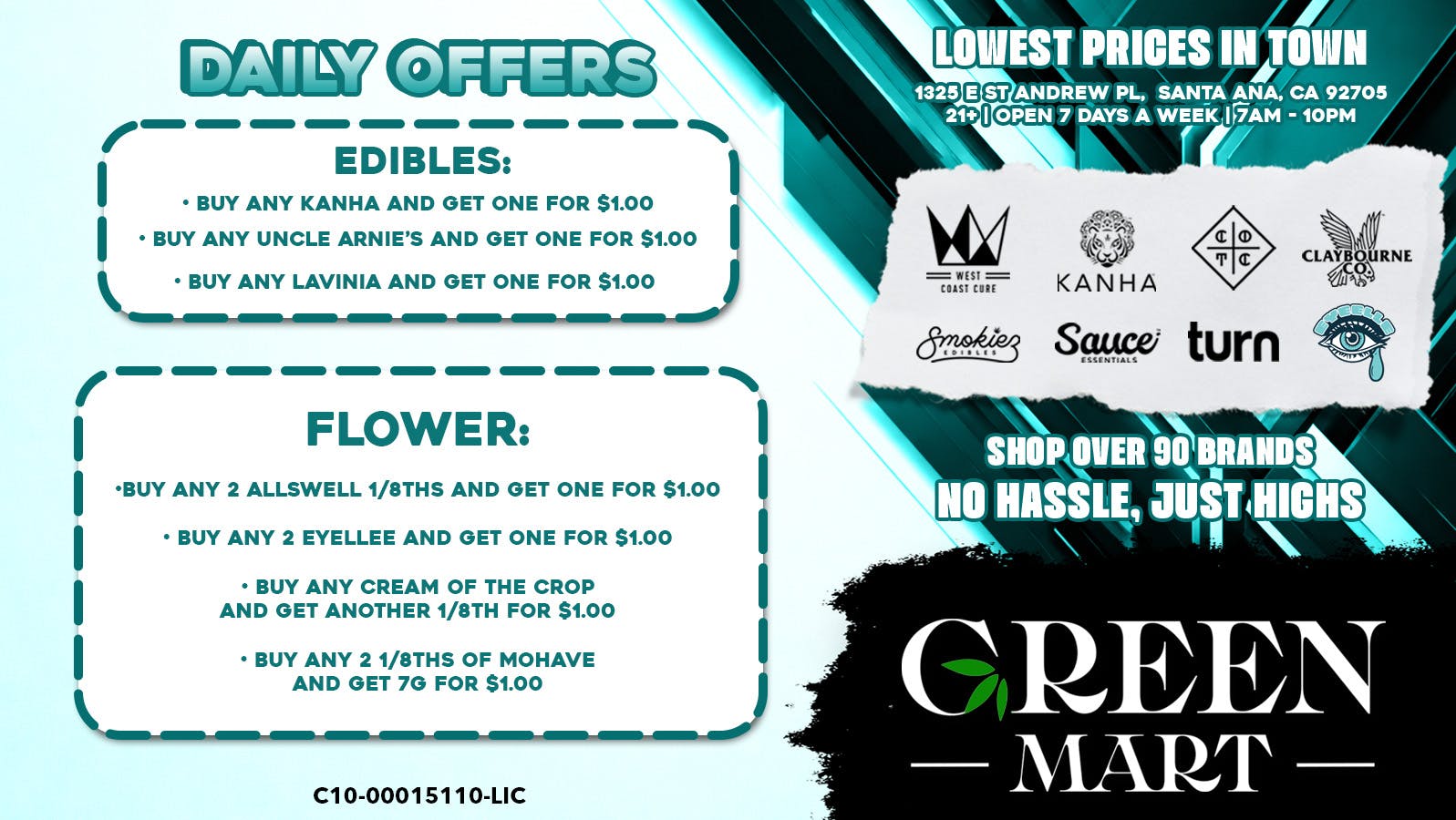 Green Mart B.O.G.O Deals On Edibles AND Flower