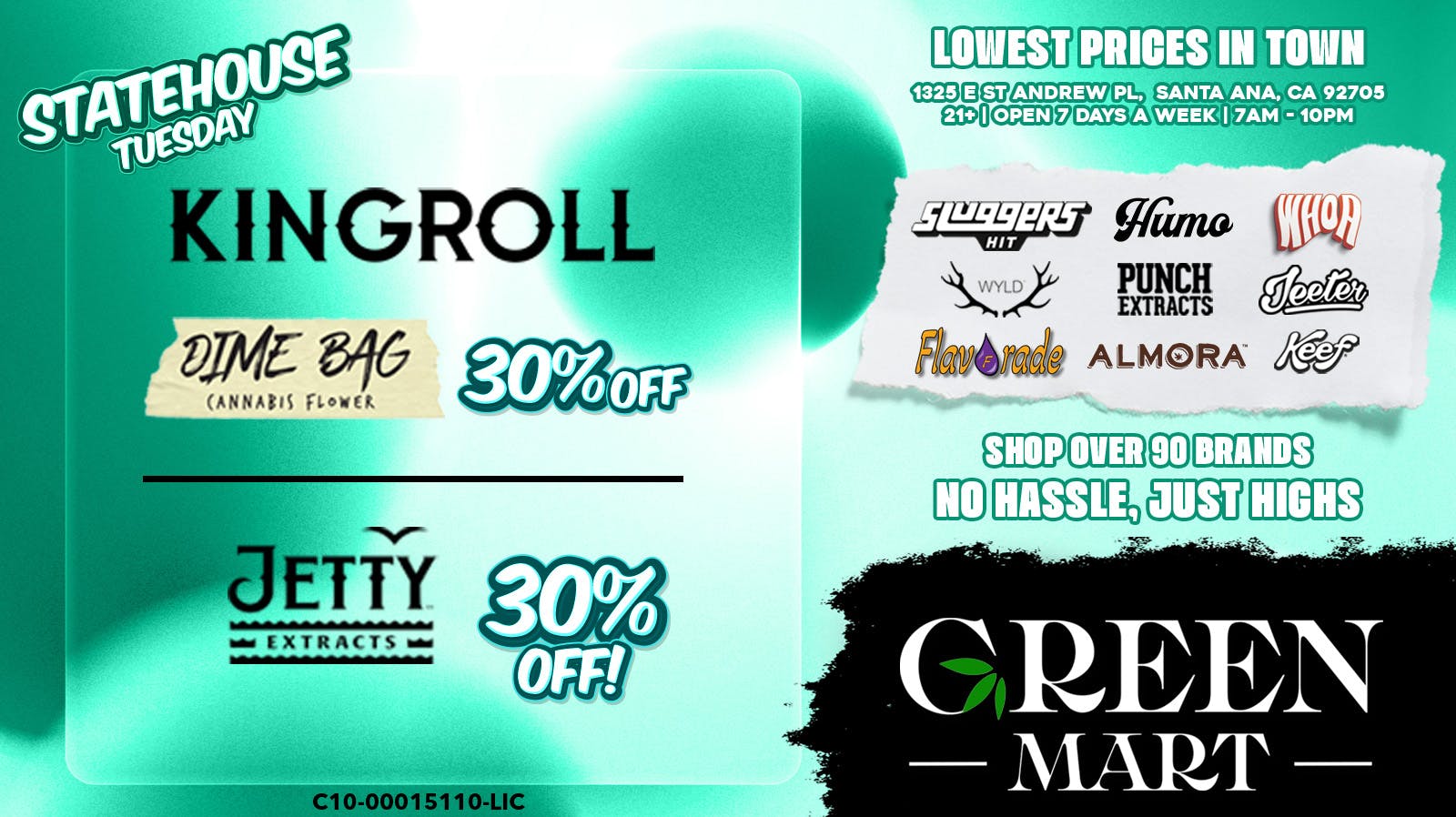 Green Mart State House Tuesday