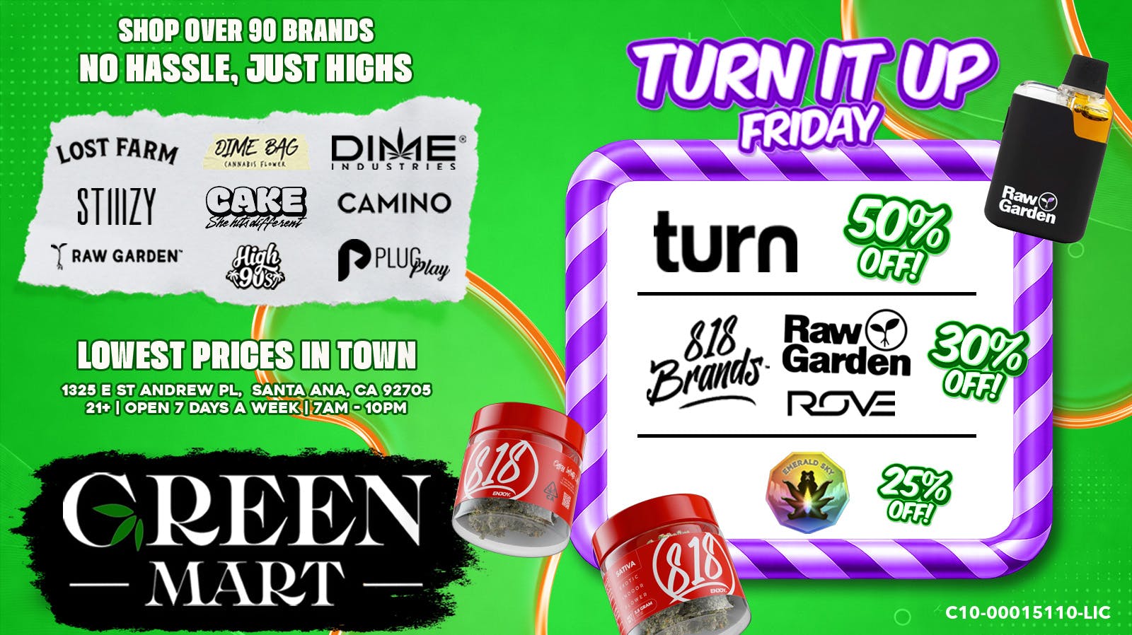 Green Mart Turn is up Friday! Up to 50% off