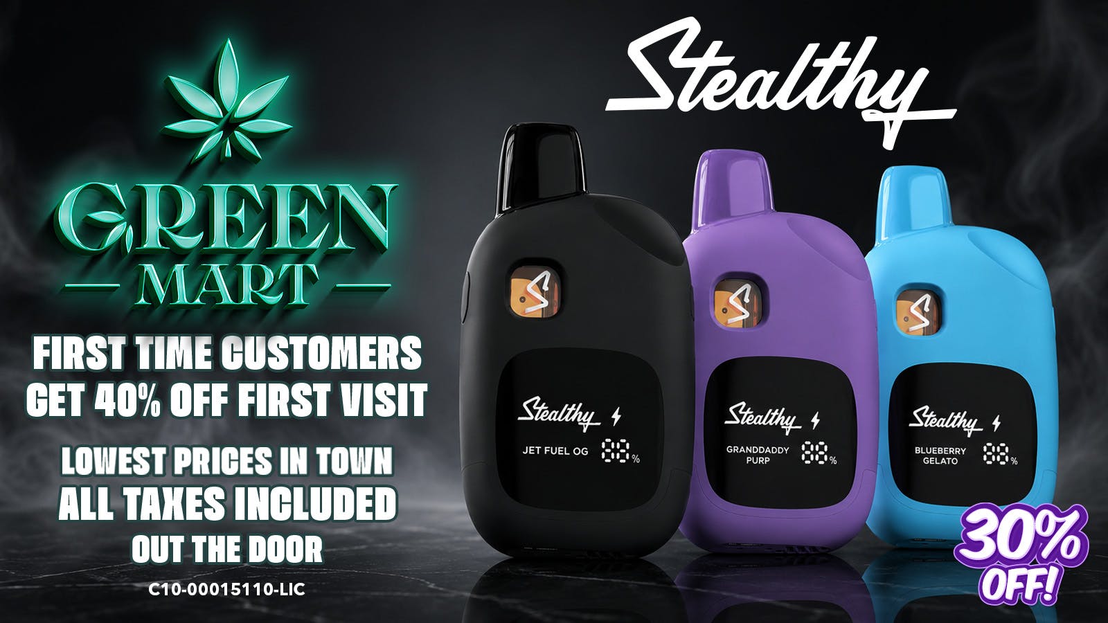 Green Mart Monday Stealthy – 30% Off 🔥