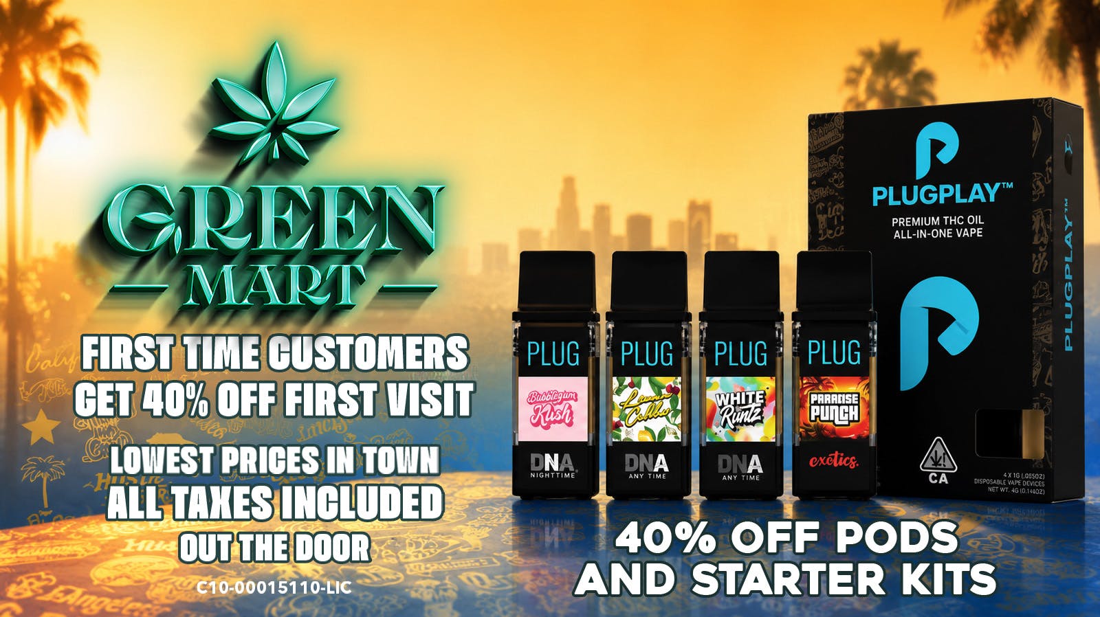 Green Mart 🔌 PlugPlay — 40% Off Pods and Starter Kits!