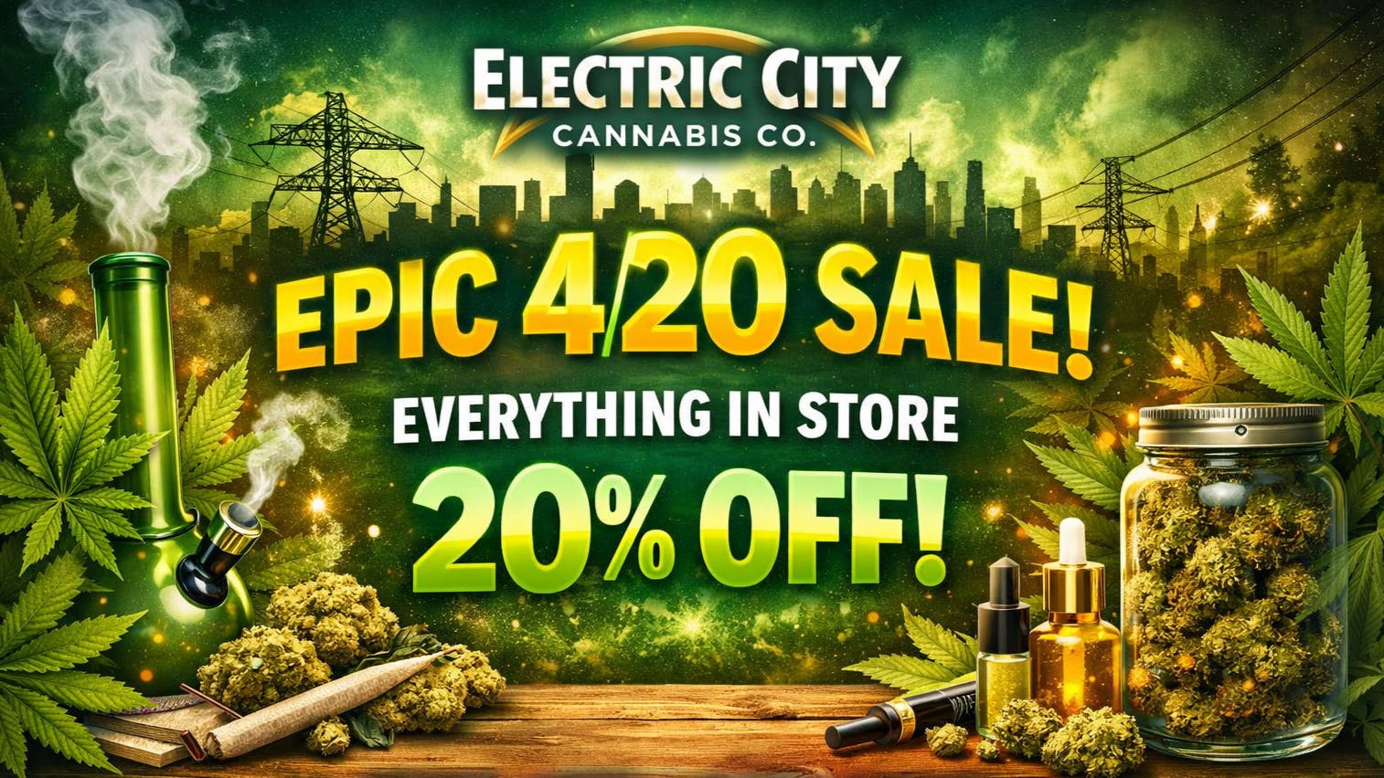Electric City Cannabis Co 20% Off Store Wide