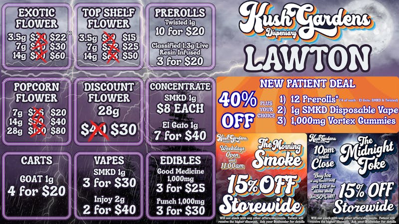 Kush Gardens - Lawton October Spooky Deals