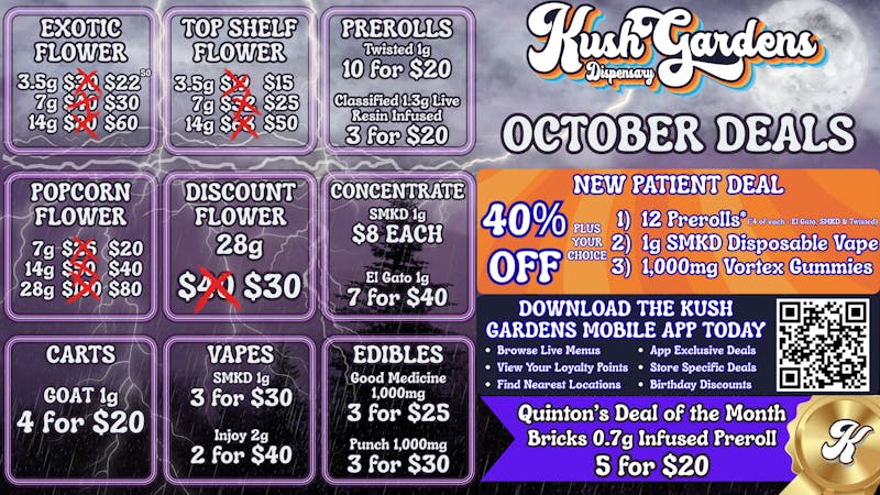 Kush Gardens - Duncan October Spooky Deals