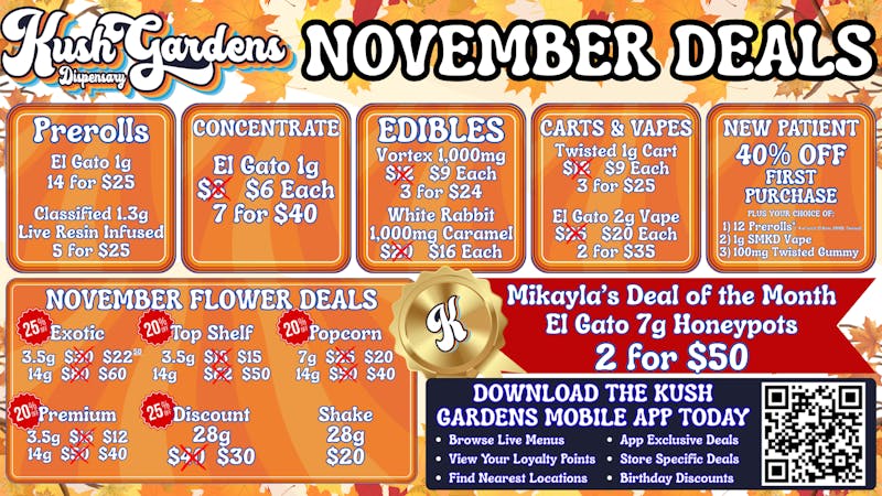 Kush Gardens - Chickasha Fall Deals @ Kush Gardens