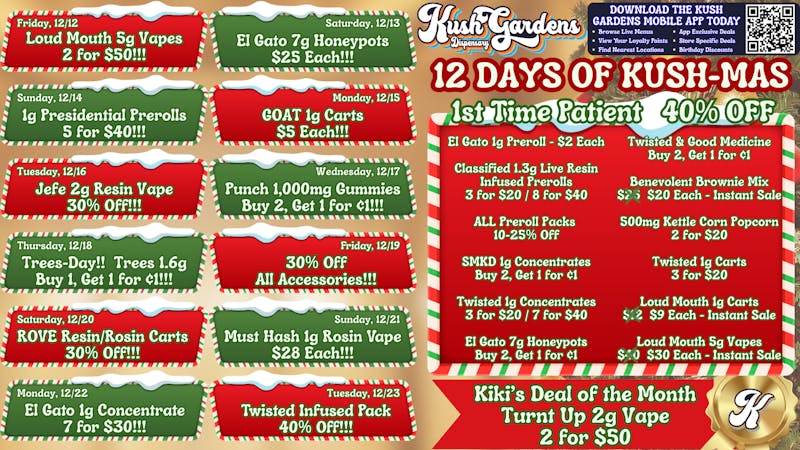 Kush Gardens - Guymon 12 Days of Kush-Mas