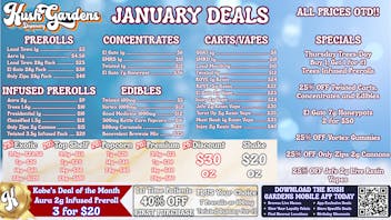 Kush Gardens - Shawnee January Deals @ Kush Gardens!!