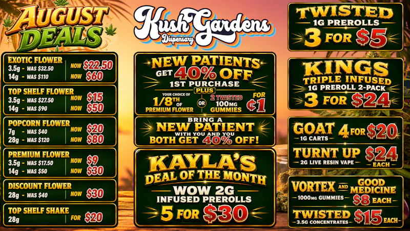 Kush Gardens - Rockwell BRAND NEW LOWER PRICES!!! 40% OFF NEW PATIENTS